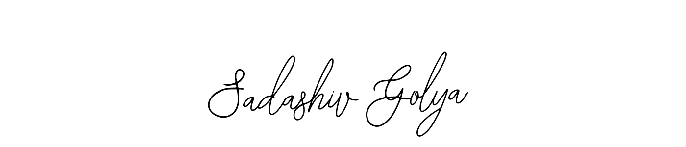 The best way (Bearetta-2O07w) to make a short signature is to pick only two or three words in your name. The name Sadashiv Golya include a total of six letters. For converting this name. Sadashiv Golya signature style 12 images and pictures png