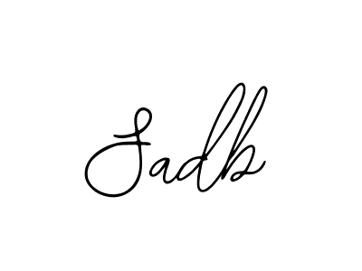 Design your own signature with our free online signature maker. With this signature software, you can create a handwritten (Bearetta-2O07w) signature for name Sadb. Sadb signature style 12 images and pictures png