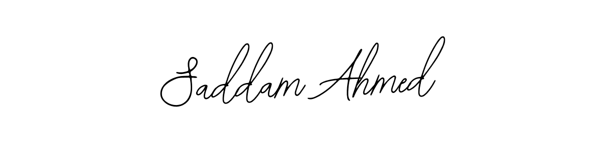 Use a signature maker to create a handwritten signature online. With this signature software, you can design (Bearetta-2O07w) your own signature for name Saddam Ahmed. Saddam Ahmed signature style 12 images and pictures png