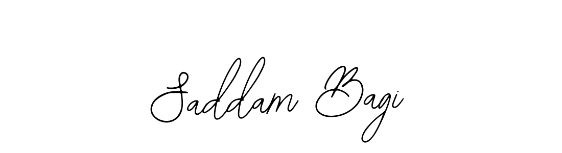 You should practise on your own different ways (Bearetta-2O07w) to write your name (Saddam Bagi) in signature. don't let someone else do it for you. Saddam Bagi signature style 12 images and pictures png