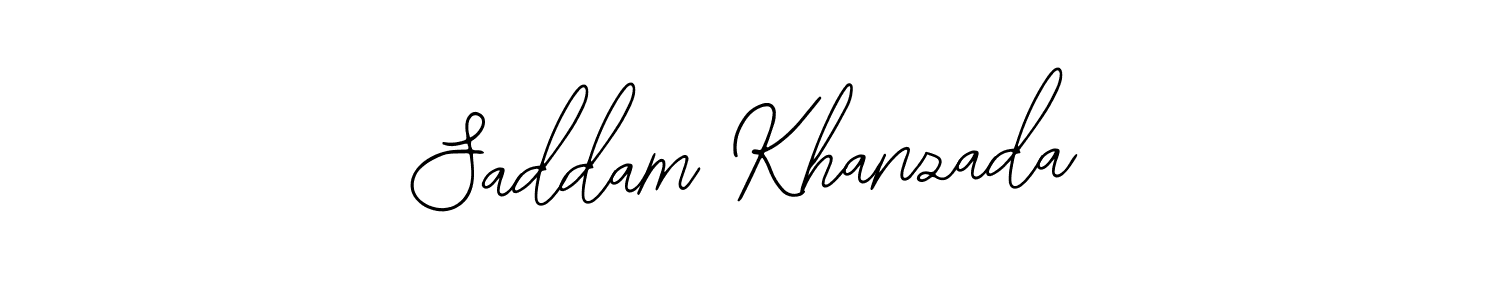 Use a signature maker to create a handwritten signature online. With this signature software, you can design (Bearetta-2O07w) your own signature for name Saddam Khanzada. Saddam Khanzada signature style 12 images and pictures png