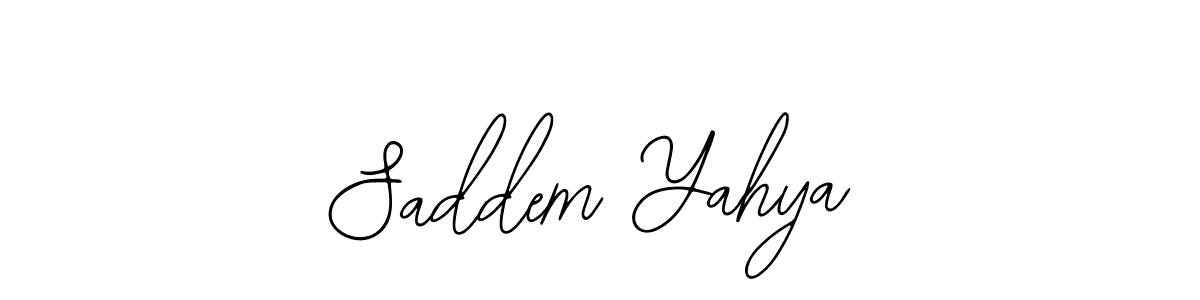 Make a beautiful signature design for name Saddem Yahya. With this signature (Bearetta-2O07w) style, you can create a handwritten signature for free. Saddem Yahya signature style 12 images and pictures png
