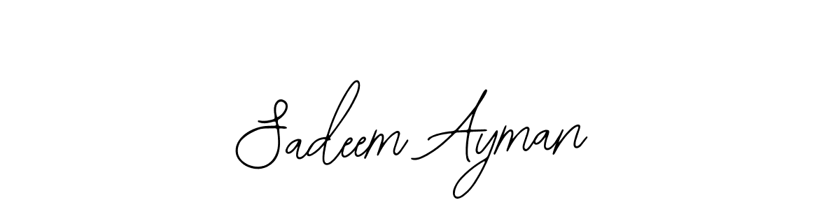Make a short Sadeem Ayman signature style. Manage your documents anywhere anytime using Bearetta-2O07w. Create and add eSignatures, submit forms, share and send files easily. Sadeem Ayman signature style 12 images and pictures png