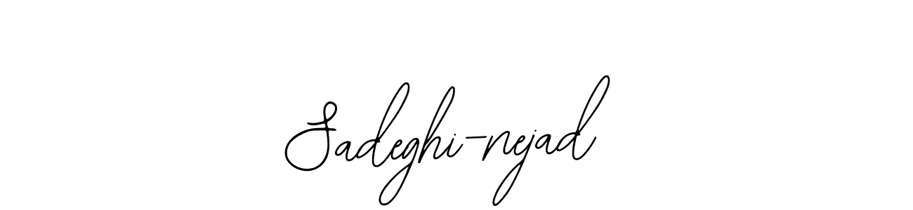 Create a beautiful signature design for name Sadeghi-nejad. With this signature (Bearetta-2O07w) fonts, you can make a handwritten signature for free. Sadeghi-nejad signature style 12 images and pictures png