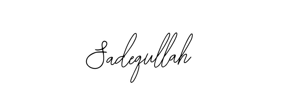 You should practise on your own different ways (Bearetta-2O07w) to write your name (Sadequllah) in signature. don't let someone else do it for you. Sadequllah signature style 12 images and pictures png