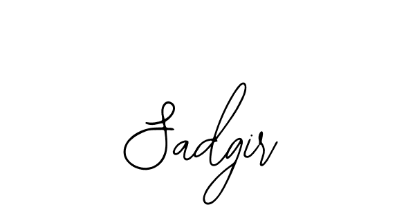 Use a signature maker to create a handwritten signature online. With this signature software, you can design (Bearetta-2O07w) your own signature for name Sadgir. Sadgir signature style 12 images and pictures png