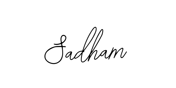 Use a signature maker to create a handwritten signature online. With this signature software, you can design (Bearetta-2O07w) your own signature for name Sadham. Sadham signature style 12 images and pictures png