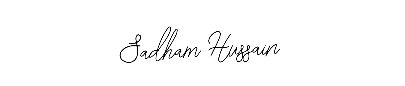 if you are searching for the best signature style for your name Sadham Hussain. so please give up your signature search. here we have designed multiple signature styles  using Bearetta-2O07w. Sadham Hussain signature style 12 images and pictures png