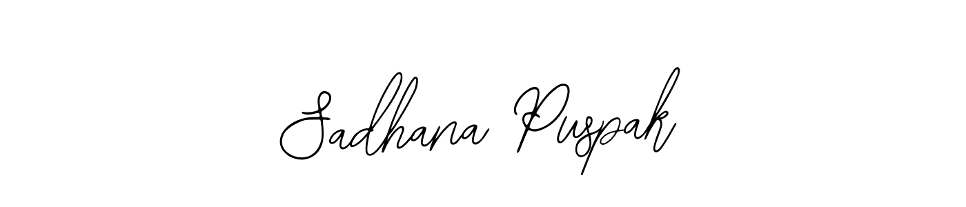 How to make Sadhana Puspak name signature. Use Bearetta-2O07w style for creating short signs online. This is the latest handwritten sign. Sadhana Puspak signature style 12 images and pictures png