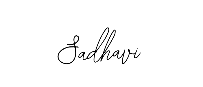 How to make Sadhavi name signature. Use Bearetta-2O07w style for creating short signs online. This is the latest handwritten sign. Sadhavi signature style 12 images and pictures png