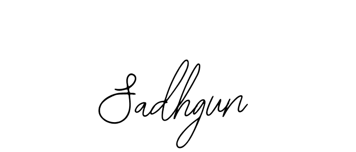 You should practise on your own different ways (Bearetta-2O07w) to write your name (Sadhgun) in signature. don't let someone else do it for you. Sadhgun signature style 12 images and pictures png