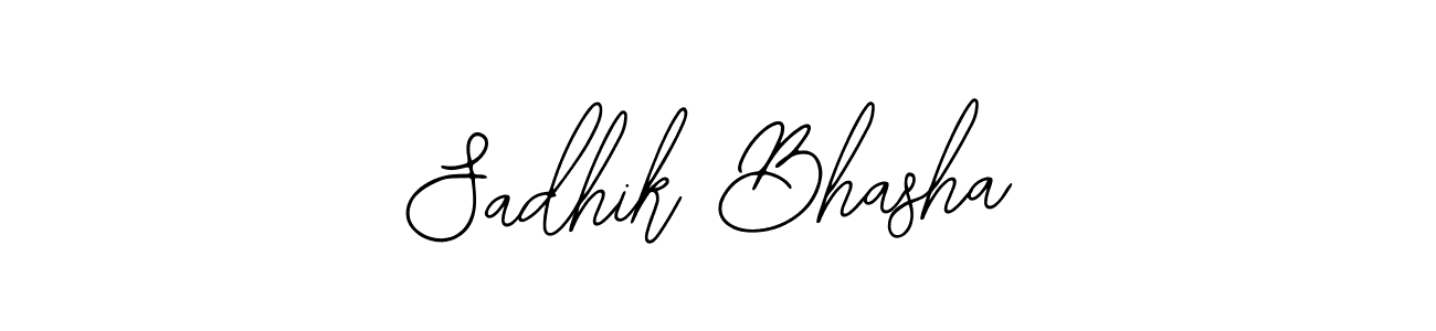 You should practise on your own different ways (Bearetta-2O07w) to write your name (Sadhik Bhasha) in signature. don't let someone else do it for you. Sadhik Bhasha signature style 12 images and pictures png