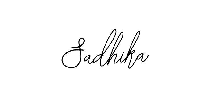You should practise on your own different ways (Bearetta-2O07w) to write your name (Sadhika) in signature. don't let someone else do it for you. Sadhika signature style 12 images and pictures png