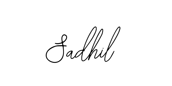 How to make Sadhil name signature. Use Bearetta-2O07w style for creating short signs online. This is the latest handwritten sign. Sadhil signature style 12 images and pictures png