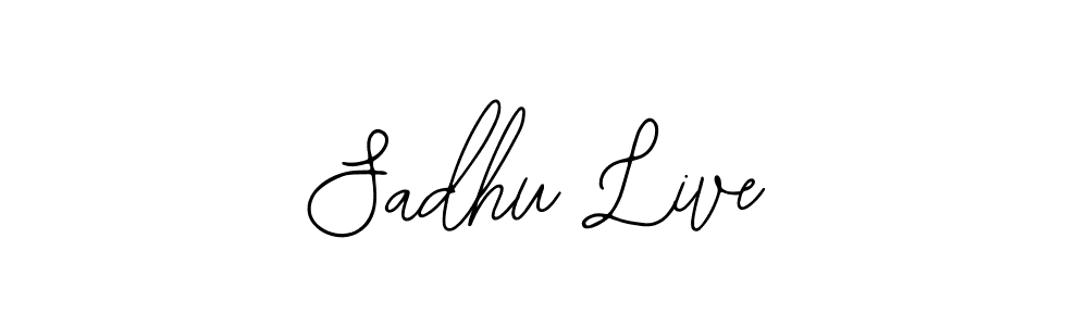 How to make Sadhu Live name signature. Use Bearetta-2O07w style for creating short signs online. This is the latest handwritten sign. Sadhu Live signature style 12 images and pictures png