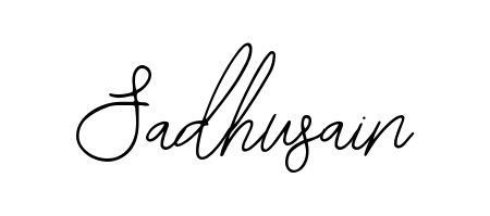 A dynamic signature style for Sadhusain using Bearetta-2O07w script. Designed to look authentic, handwritten, and professional. Sadhusain signature style 12 images and pictures png