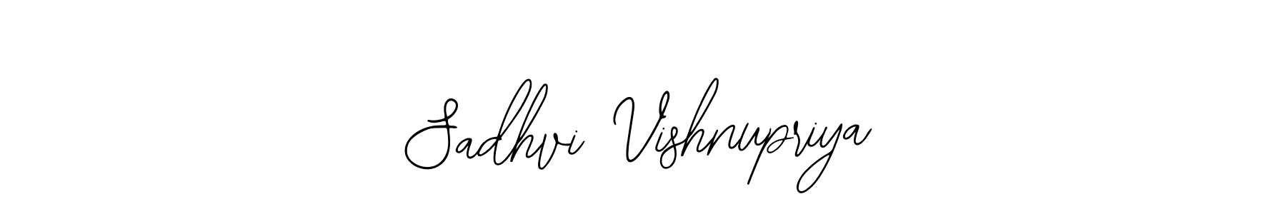 How to make Sadhvi Vishnupriya name signature. Use Bearetta-2O07w style for creating short signs online. This is the latest handwritten sign. Sadhvi Vishnupriya signature style 12 images and pictures png