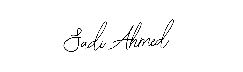 Use a signature maker to create a handwritten signature online. With this signature software, you can design (Bearetta-2O07w) your own signature for name Sadi Ahmed. Sadi Ahmed signature style 12 images and pictures png