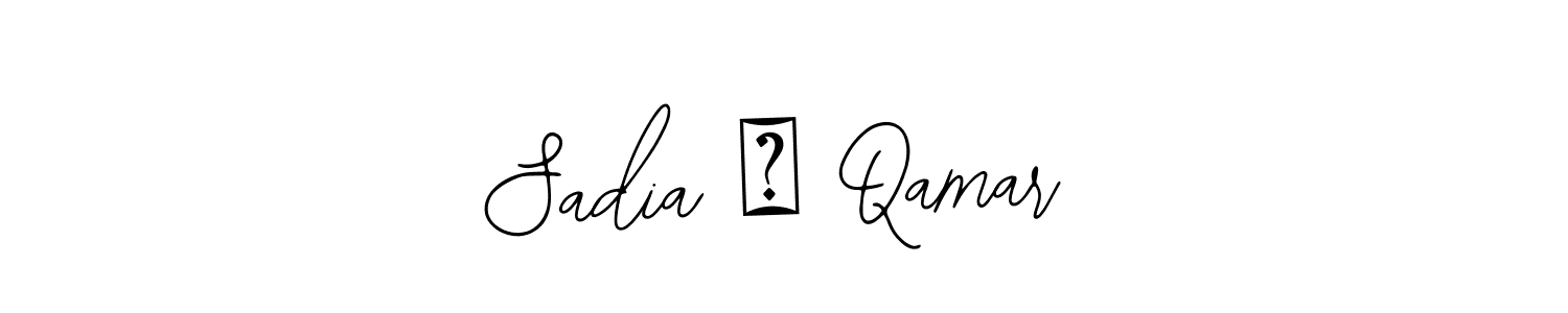 Sadia ♡ Qamar stylish signature style. Best Handwritten Sign (Bearetta-2O07w) for my name. Handwritten Signature Collection Ideas for my name Sadia ♡ Qamar. Sadia ♡ Qamar signature style 12 images and pictures png