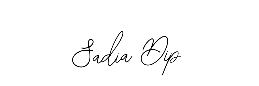 How to make Sadia Dip name signature. Use Bearetta-2O07w style for creating short signs online. This is the latest handwritten sign. Sadia Dip signature style 12 images and pictures png