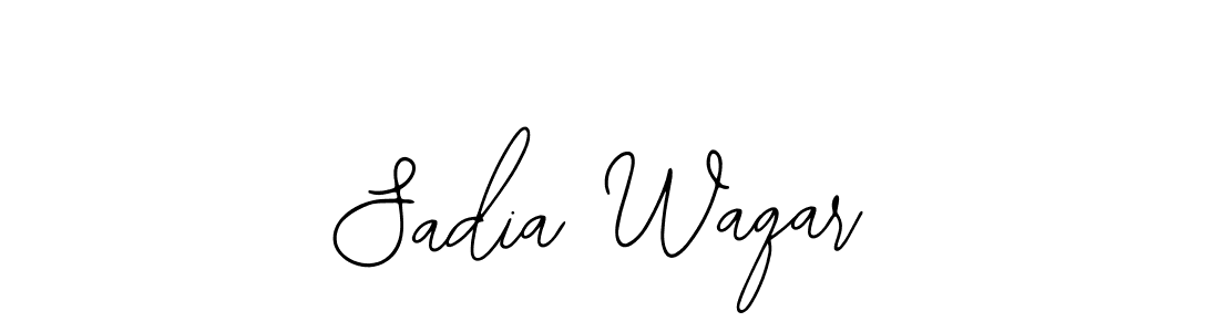 How to make Sadia Waqar name signature. Use Bearetta-2O07w style for creating short signs online. This is the latest handwritten sign. Sadia Waqar signature style 12 images and pictures png