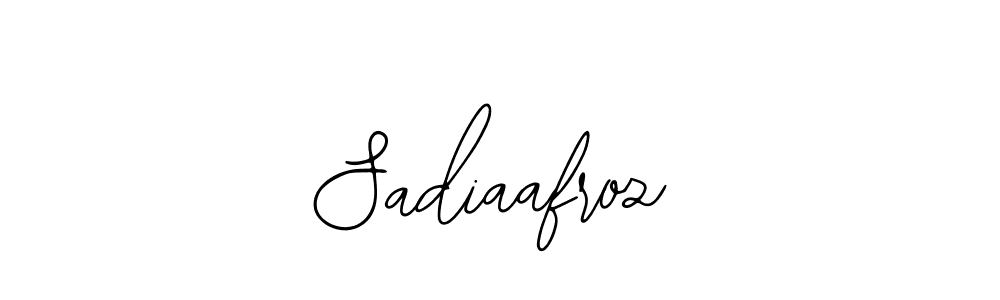 How to make Sadiaafroz signature? Bearetta-2O07w is a professional autograph style. Create handwritten signature for Sadiaafroz name. Sadiaafroz signature style 12 images and pictures png