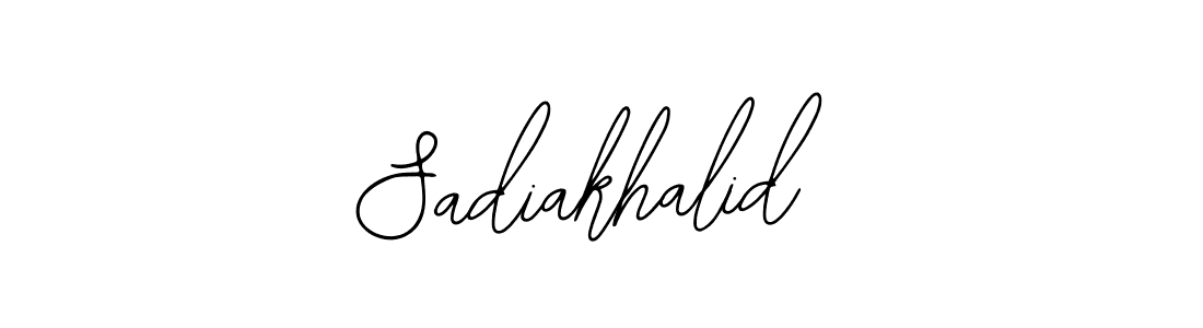 Make a beautiful signature design for name Sadiakhalid. With this signature (Bearetta-2O07w) style, you can create a handwritten signature for free. Sadiakhalid signature style 12 images and pictures png