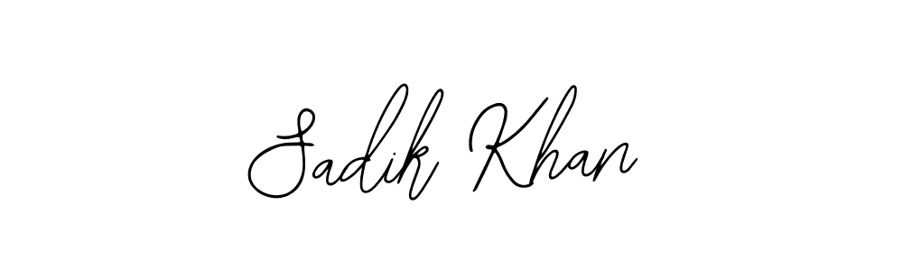 Make a beautiful signature design for name Sadik Khan. With this signature (Bearetta-2O07w) style, you can create a handwritten signature for free. Sadik Khan signature style 12 images and pictures png
