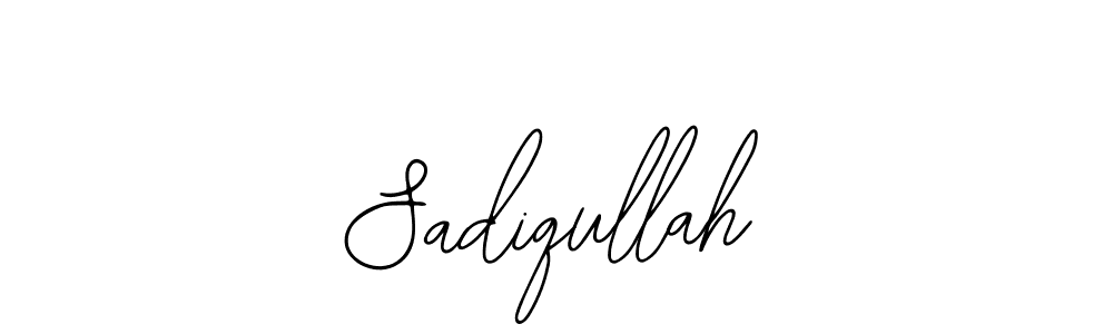 You should practise on your own different ways (Bearetta-2O07w) to write your name (Sadiqullah) in signature. don't let someone else do it for you. Sadiqullah signature style 12 images and pictures png