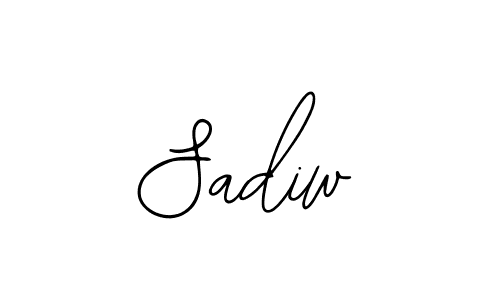 You should practise on your own different ways (Bearetta-2O07w) to write your name (Sadiw) in signature. don't let someone else do it for you. Sadiw signature style 12 images and pictures png