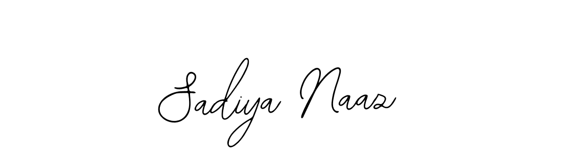 The best way (Bearetta-2O07w) to make a short signature is to pick only two or three words in your name. The name Sadiya Naaz include a total of six letters. For converting this name. Sadiya Naaz signature style 12 images and pictures png