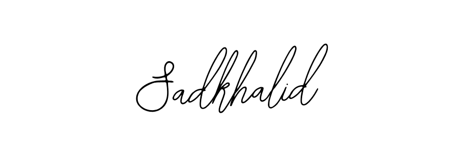 Bearetta-2O07w is a professional signature style that is perfect for those who want to add a touch of class to their signature. It is also a great choice for those who want to make their signature more unique. Get Sadkhalid name to fancy signature for free. Sadkhalid signature style 12 images and pictures png