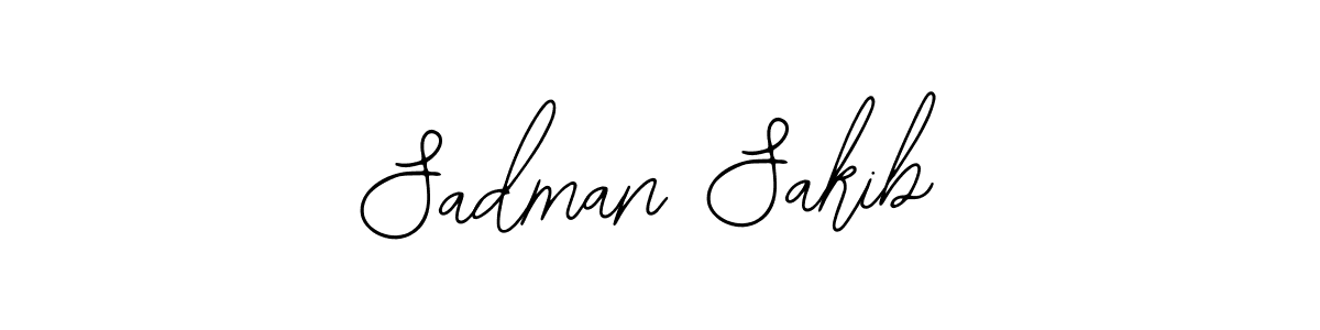 How to make Sadman Sakib name signature. Use Bearetta-2O07w style for creating short signs online. This is the latest handwritten sign. Sadman Sakib signature style 12 images and pictures png