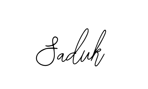 Also You can easily find your signature by using the search form. We will create Saduk name handwritten signature images for you free of cost using Bearetta-2O07w sign style. Saduk signature style 12 images and pictures png