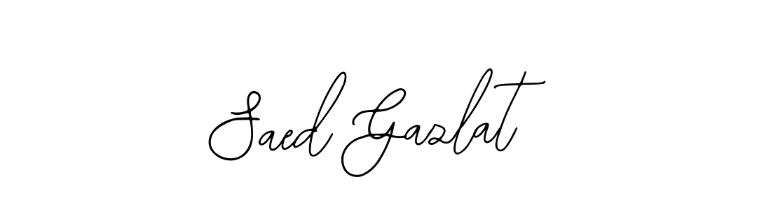 if you are searching for the best signature style for your name Saed Gazlat. so please give up your signature search. here we have designed multiple signature styles  using Bearetta-2O07w. Saed Gazlat signature style 12 images and pictures png