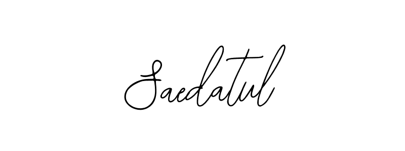 if you are searching for the best signature style for your name Saedatul. so please give up your signature search. here we have designed multiple signature styles  using Bearetta-2O07w. Saedatul signature style 12 images and pictures png