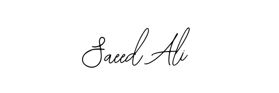 The best way (Bearetta-2O07w) to make a short signature is to pick only two or three words in your name. The name Saeed Ali include a total of six letters. For converting this name. Saeed Ali signature style 12 images and pictures png