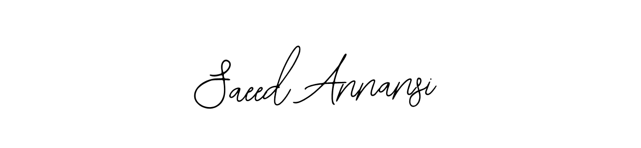 Make a beautiful signature design for name Saeed Annansi. With this signature (Bearetta-2O07w) style, you can create a handwritten signature for free. Saeed Annansi signature style 12 images and pictures png