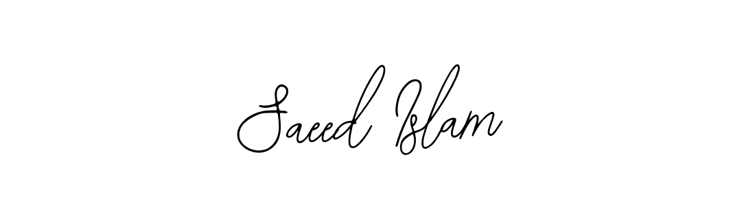 if you are searching for the best signature style for your name Saeed Islam. so please give up your signature search. here we have designed multiple signature styles  using Bearetta-2O07w. Saeed Islam signature style 12 images and pictures png