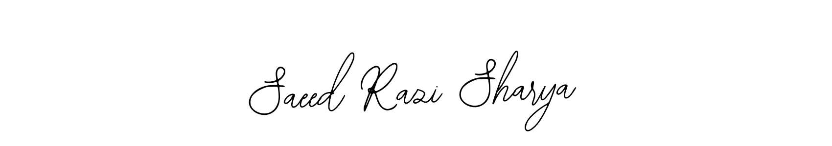Also we have Saeed Razi Sharya name is the best signature style. Create professional handwritten signature collection using Bearetta-2O07w autograph style. Saeed Razi Sharya signature style 12 images and pictures png