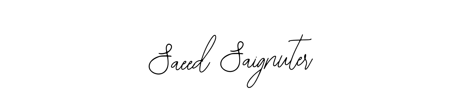 Make a beautiful signature design for name Saeed Saignuter. With this signature (Bearetta-2O07w) style, you can create a handwritten signature for free. Saeed Saignuter signature style 12 images and pictures png