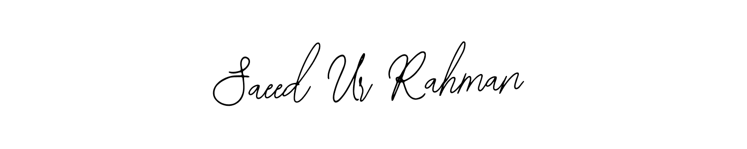 Use a signature maker to create a handwritten signature online. With this signature software, you can design (Bearetta-2O07w) your own signature for name Saeed Ur Rahman. Saeed Ur Rahman signature style 12 images and pictures png