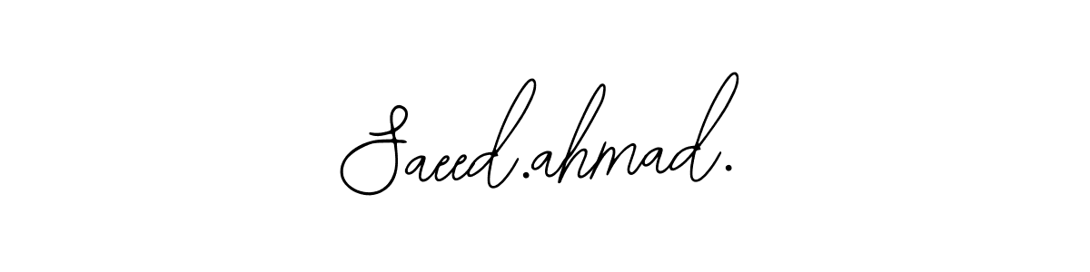 Design your own signature with our free online signature maker. With this signature software, you can create a handwritten (Bearetta-2O07w) signature for name Saeed.ahmad.. Saeed.ahmad. signature style 12 images and pictures png