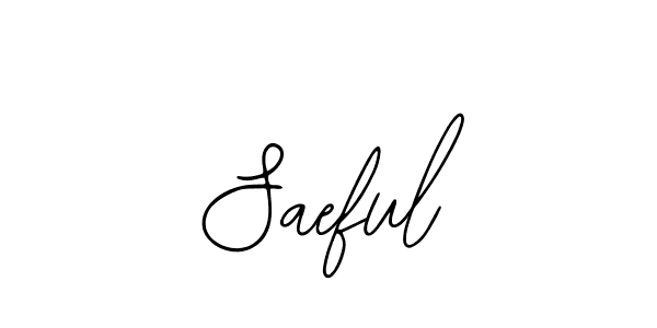The best way (Bearetta-2O07w) to make a short signature is to pick only two or three words in your name. The name Saeful include a total of six letters. For converting this name. Saeful signature style 12 images and pictures png