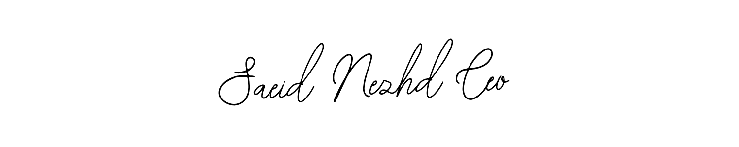 Make a beautiful signature design for name Saeid Nezhd Ceo. Use this online signature maker to create a handwritten signature for free. Saeid Nezhd Ceo signature style 12 images and pictures png