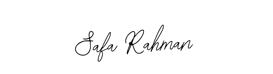 How to make Safa Rahman name signature. Use Bearetta-2O07w style for creating short signs online. This is the latest handwritten sign. Safa Rahman signature style 12 images and pictures png