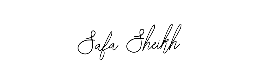 How to make Safa Sheikh name signature. Use Bearetta-2O07w style for creating short signs online. This is the latest handwritten sign. Safa Sheikh signature style 12 images and pictures png