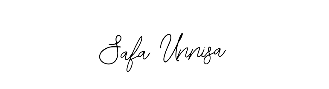 You should practise on your own different ways (Bearetta-2O07w) to write your name (Safa Unnisa) in signature. don't let someone else do it for you. Safa Unnisa signature style 12 images and pictures png