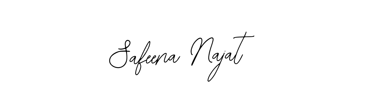 How to make Safeena Najat name signature. Use Bearetta-2O07w style for creating short signs online. This is the latest handwritten sign. Safeena Najat signature style 12 images and pictures png