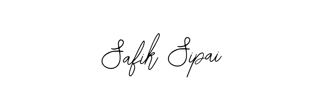 Use a signature maker to create a handwritten signature online. With this signature software, you can design (Bearetta-2O07w) your own signature for name Safik Sipai. Safik Sipai signature style 12 images and pictures png